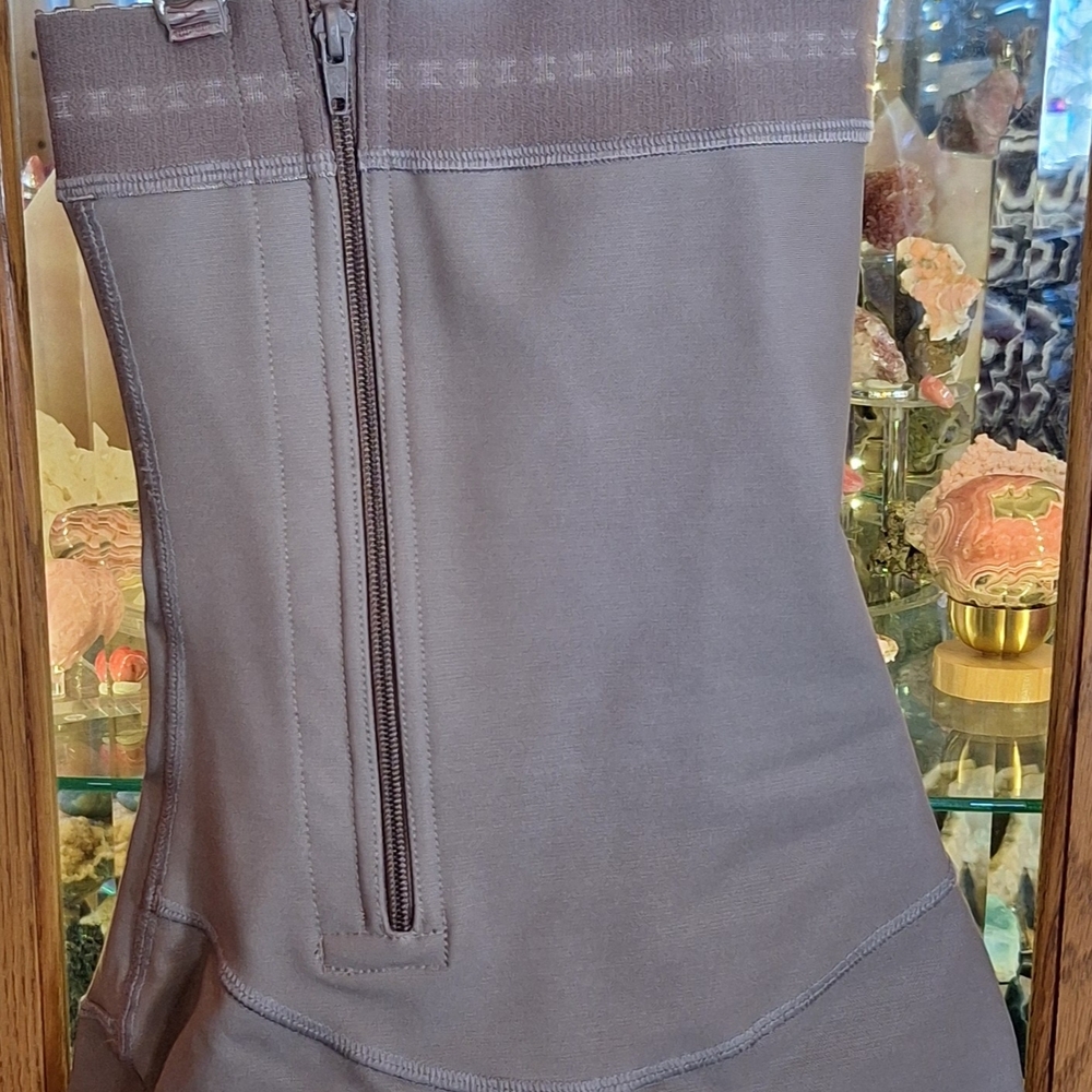 Sabina Gray Zip-Front Shapewear Bodysuit